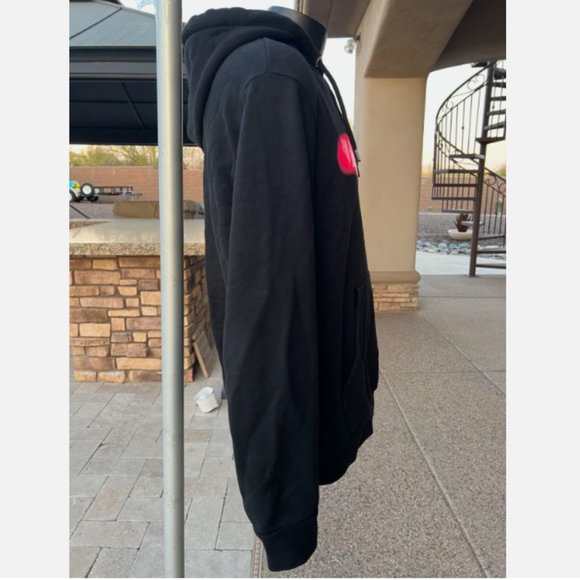 Palm Angels Unisex Pink Bel-Air Sprayed Logo Hoodie in Black sz M - Picture 8 of 9